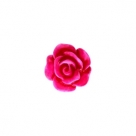 #26c - 5 Stück Resin Rose Beads ca. 6 mm - Aquarell-Painted - lt fuchsia