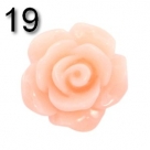 #19a - 5 Stück Resin Rose Beads ca. 10x6 mm - peach orange - shiny