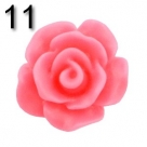 #11 - 5 Stück Resin Rose Beads ca. 10x6 mm - lt hot pink - matt