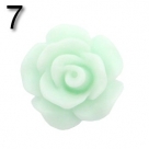 #07 - 5 Stück Resin Rose Beads ca. 10x6 mm - lt mint green - matt