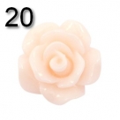 #20a - 5 Stück Resin Rose Beads ca. 10x6 mm - pink campagne - shiny