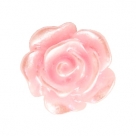 #38 - 5 Stück Resin Rose Beads ca. 10 mm - baby pink - silber coated