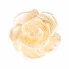 #56 - 5 Stück Resin Rose Beads ca. 10 mm - white - apricot butter pearl shine coated