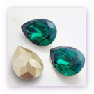 1 Resin Tear Stone, 18x25 mm - Emerald