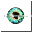 1 Stück Glascabochon Ø 30 mm Crystal mit Grafik Auge verschiedene Varianten