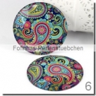 1 Stück Glascabochon Ø 58 mm Crystal mit Grafik verschiedene Varianten