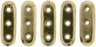 #02.03 - 25 Stück Beam Beads 3x10 mm - Jet Bronze