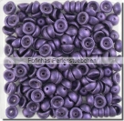 #04.04 - 50 Stück Teacup Beads 2x4 mm - Metallic Suede - Purple