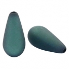 #08.03 - 1 Stück Polaris-Elements Perlen Tropfen - Ø 20x10 mm - matt deep lake teal blue