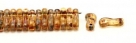 #00.00 - 50 Stück Link Beads 3x10 mm - Crystal Dk Travertin