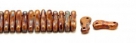 #00.00 - 50 Stück Link Beads 3x10 mm - Beige Dk Travertin