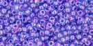 10 g TOHO Seed Beads 11/0 TR-11-0252 - Inside-Color Aqua/Purple Lined (E)