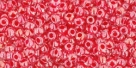 10 g TOHO Seed Beads 11/0 TR-11-0355 - Inside-Color Crystal/Siam Lined (E)