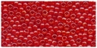 10 g TOHO Seed Beads 11/0 TR-11-0958 - Inside-Color Crystal/Orange (E)