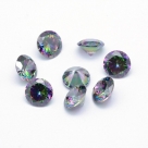 1 Glas-Chaton 08x4,6 mm - crystal purple iris