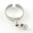 1 Fingerring aus Metall  - platinfarben