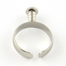 1 Fingerring aus Metall  - platinfarben