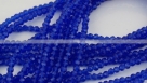 98 facetierte runde Perlen Ø 3mm Cobalt Blue