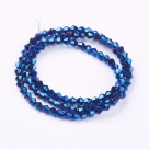 1 Strang Bicone 4 mm metallic blue (100 Stück)