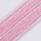 190 facetierte runde Perlen Ø 2mm satin pink