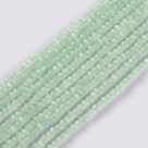 190 facetierte runde Perlen Ø 2mm satin lt green