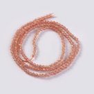 190 facetierte runde Perlen Ø 2mm satin dk peach