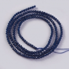 190 facetierte runde Perlen Ø 2mm tr. marine blue