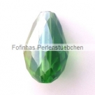 1 facetierter Tropfen 15x10 mm Dk Peridot AB