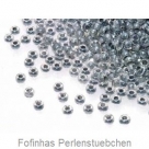 #05.00 - 10 g PRECIOSA Terra Rocailles 11/0 2,2 mm - Crystal/Black Diamond-Lined