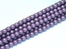 02010/30015 - 1 Strang Perlen Ø 2 mm rund - lilac pearl shell