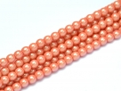 02010/30013 - 1 Strang Perlen Ø 2 mm rund - orange sherbet pearl shell