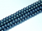 02010/30018 - 1 Strang Perlen Ø 2 mm rund - dusk blue pearl shell