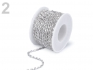 1 m Strasskette crystal Ø ± 2,9mm - silber