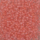 #089 10 Gramm Rocailles crystal orange lined 9/0 2,6 mm