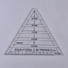 1 Stück Acryl Quilt-Schablone - 60° Winkel Triangle - 136x166x2,9mm, Loch: 3mm
