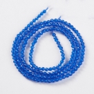 190 facetierte runde Perlen Ø 2mm tr. Royal Blue