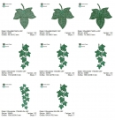 Stickdatei FSL - Efeublätter & -ranken --- SUPER-Design Pack