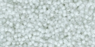 10 g TOHO Seed Beads 11/0 TR-11-0981 F - Inside-Color Frosted Crystal/Snow-Lined (E)