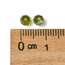 25 Stück - PRECIOSA-M.C. Kristall-Perlen rund 4,0 mm - Olivine AB