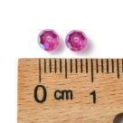 25 Stück - PRECIOSA-M.C. Kristall-Perlen rund 4,0 mm - fuchsia AB