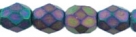 #24 50 Stück - 4,0 mm Glasschliffperlen - purple iris matte