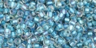 10 g TOHO Seed Beads 11/0 TR-11-0263 - Inside-Color Rainbow Crystal/Light Capri (E)