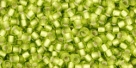 10 g TOHO Seed Beads 11/0 TR-11-0024 F Lime Green Silver-Lined Frosted (A,D)