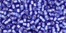 10 g TOHO Seed Beads 11/0 TR-11-0035 F - Silver-Lined Frosted Sapphire (A,D)