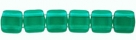 50 Stück Two-Hole Flat Square 6mm - Emerald