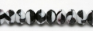 #03 - 20 Stück - 5*8mm Donut - Opak Black & White