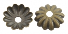 #54:3 - 20 Perlkappen Ø 6mm altbronze geriffelt