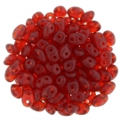 #012 10g SuperDuo-Beads tr. ruby matt - neue Charge