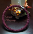 Crochet tube necklace Sweet Burgundy english version