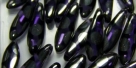 #46 - 30 Stück Dagger 16*5 mm Purple Velvet Silver-Peacook